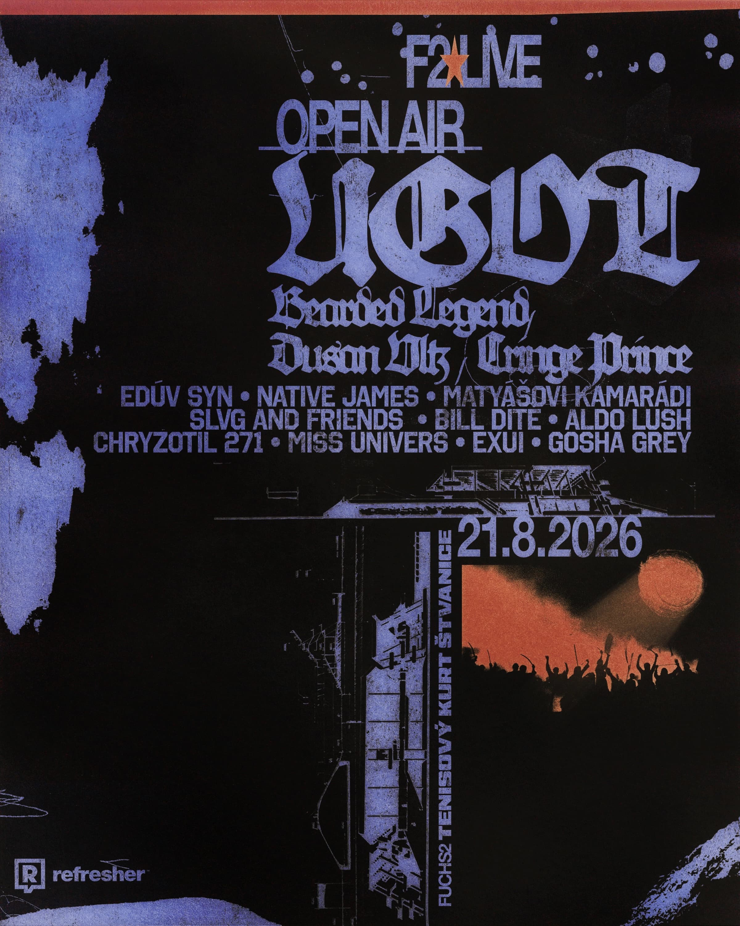 F2 Live Open Air x UGOT: Bearded Legend + Dušan Vlk + Cringe Prince
